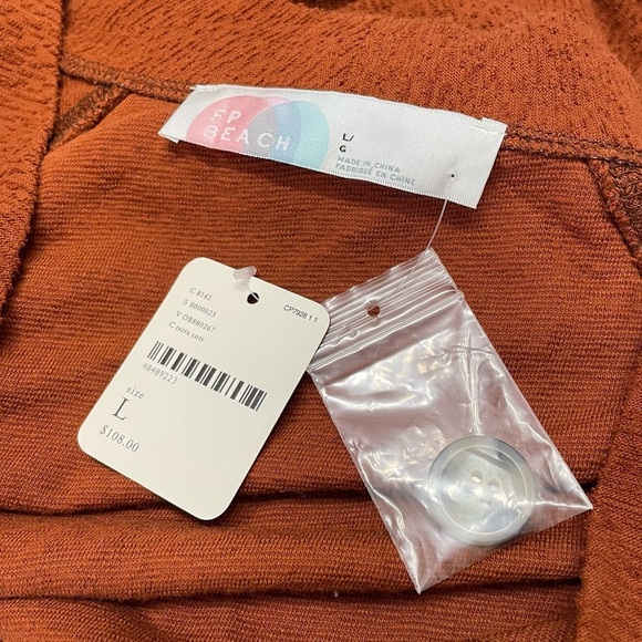 NWT Free People Beach Maxi Dress Rusty Orange Textured Large - Picture 2 of 10